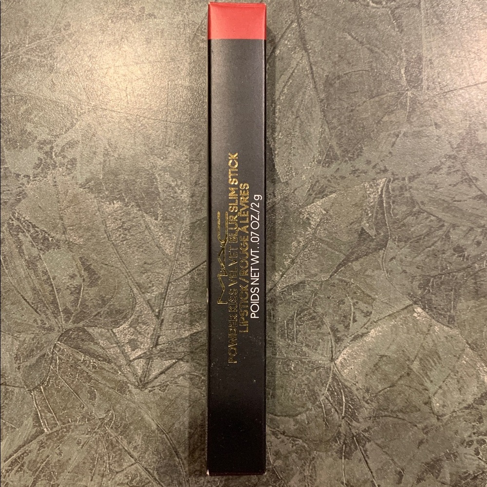 MAC Powder Kiss Velvet Blur Slim Stick Lipstick. Color 889 RUBY NEW. NIB!!!!